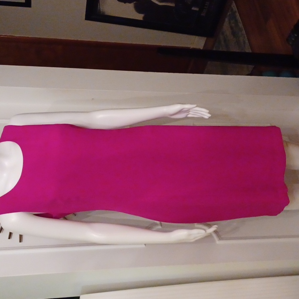 Chaus- Straight Fitting Dress_Sz 6 fully lined Brilliant Bold Rose color